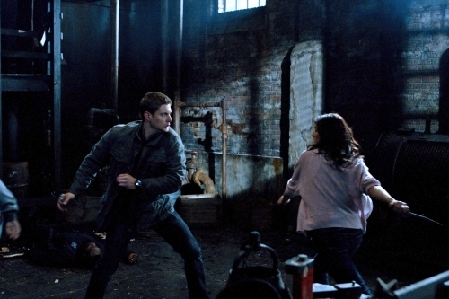 Still of Jensen Ackles and Cindy Sampson in Supernatural (2005)