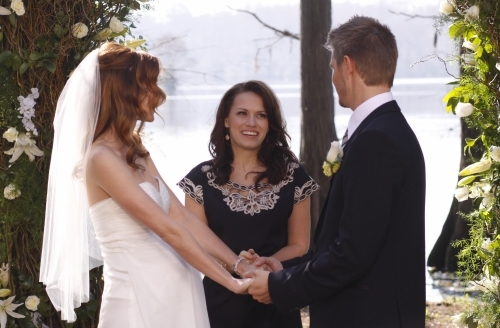 Still of Bethany Joy Lenz, Chad Michael Murray and Hilarie Burton in One Tree Hill (2003)