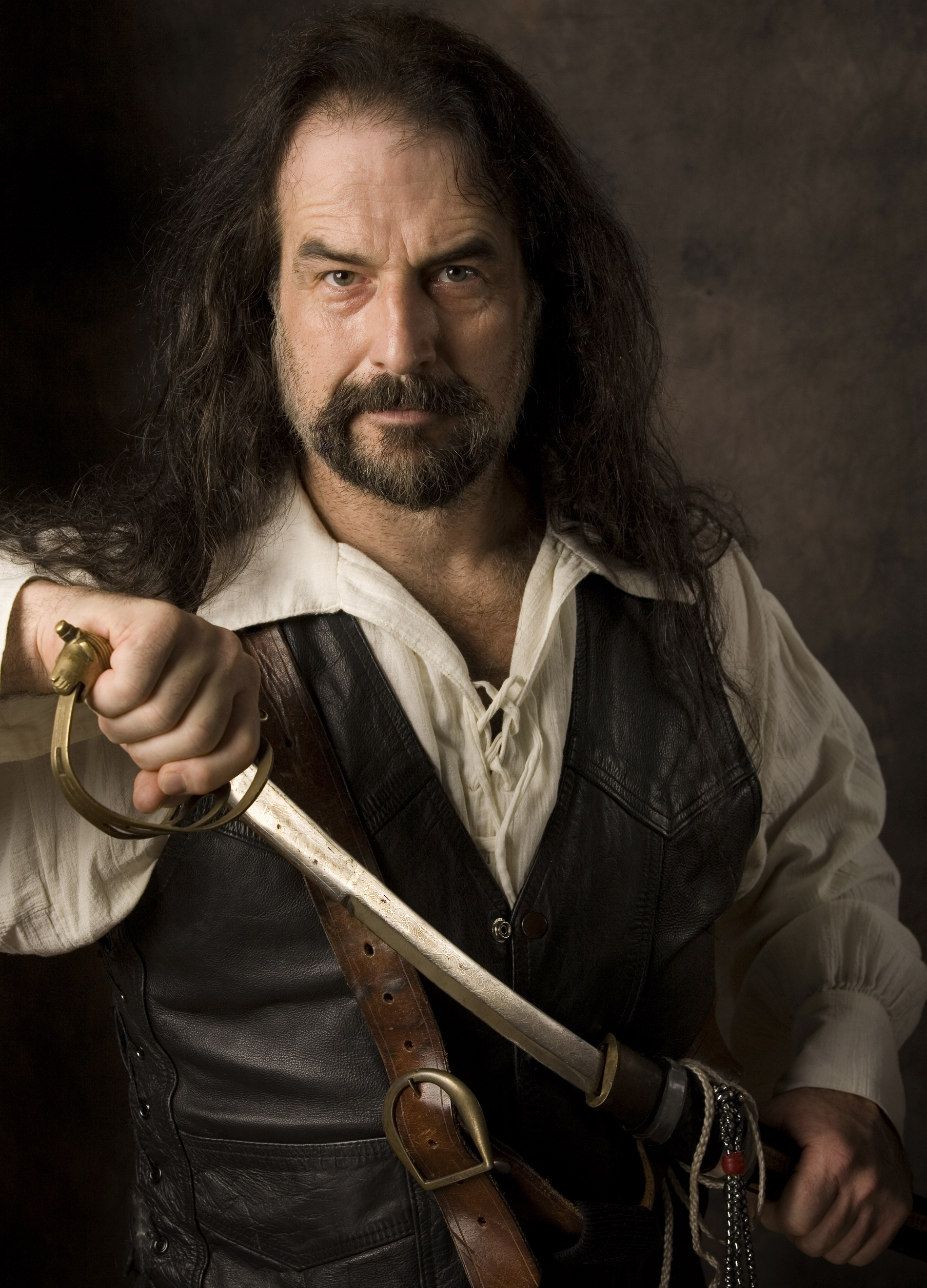 Kirk Larsen has played pirates, Pirate captains and period sailors in film and on TV