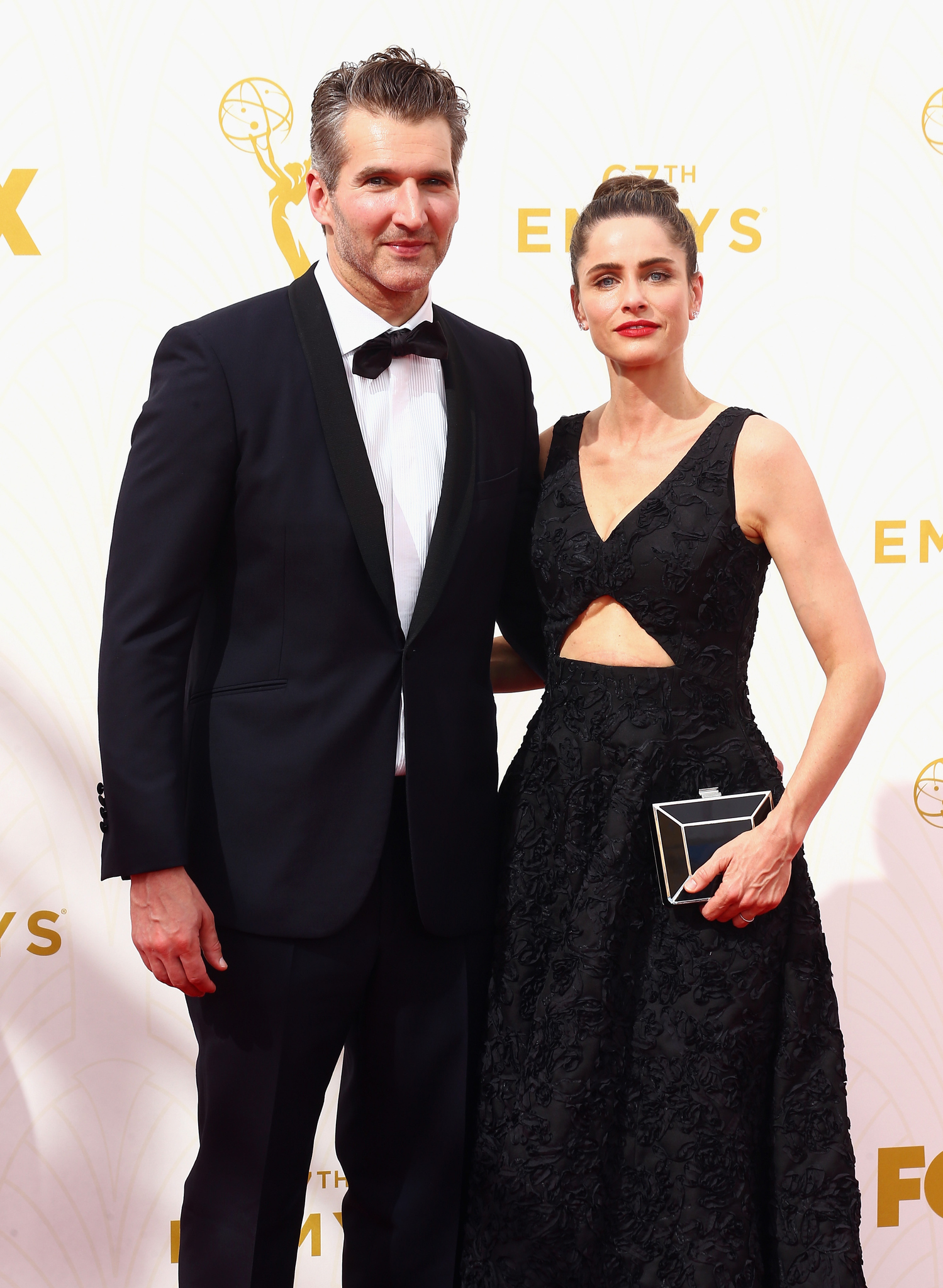 Amanda Peet and David Benioff at event of The 67th Primetime Emmy Awards (2015)