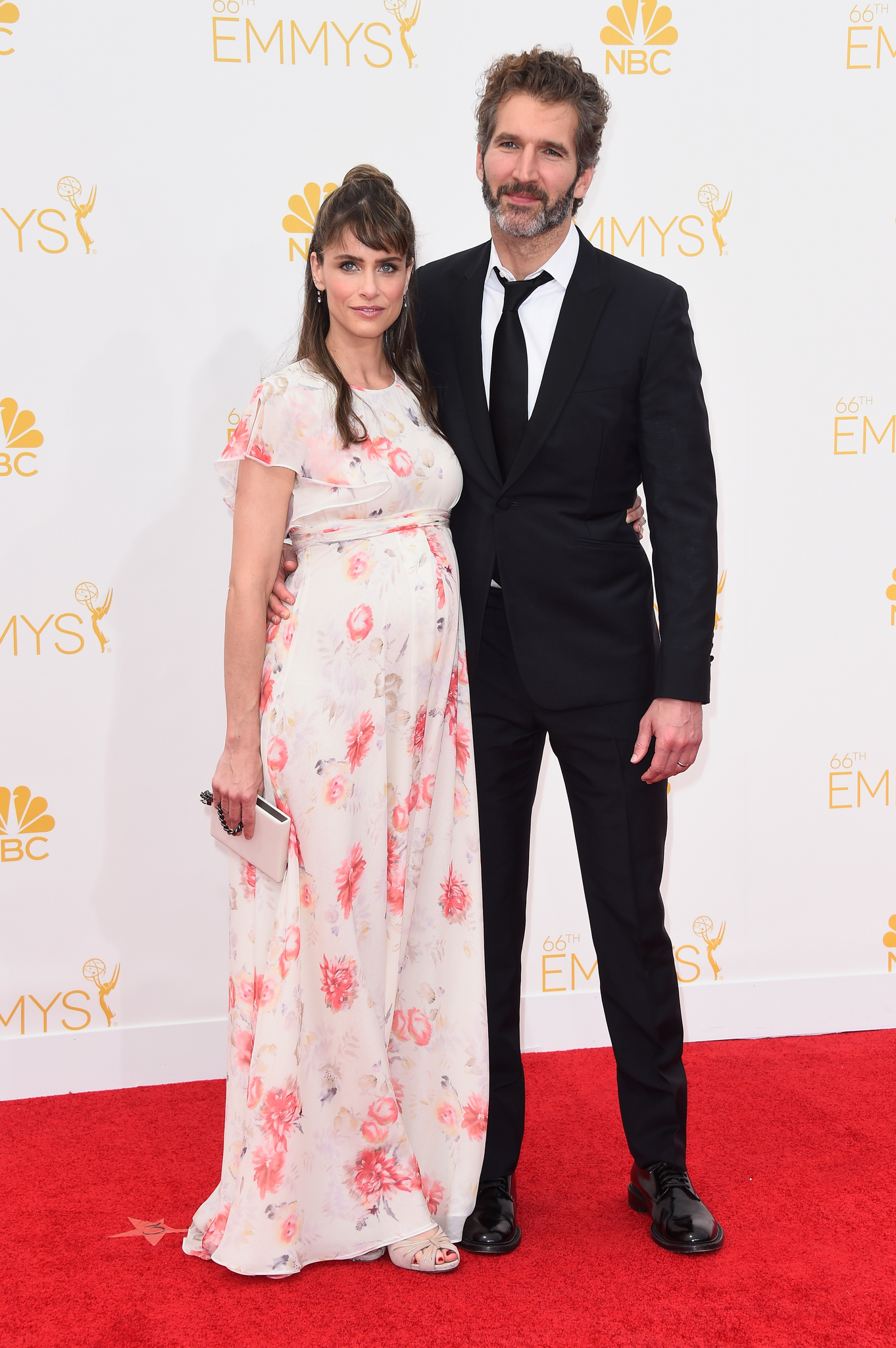Amanda Peet and David Benioff at event of The 66th Primetime Emmy Awards (2014)