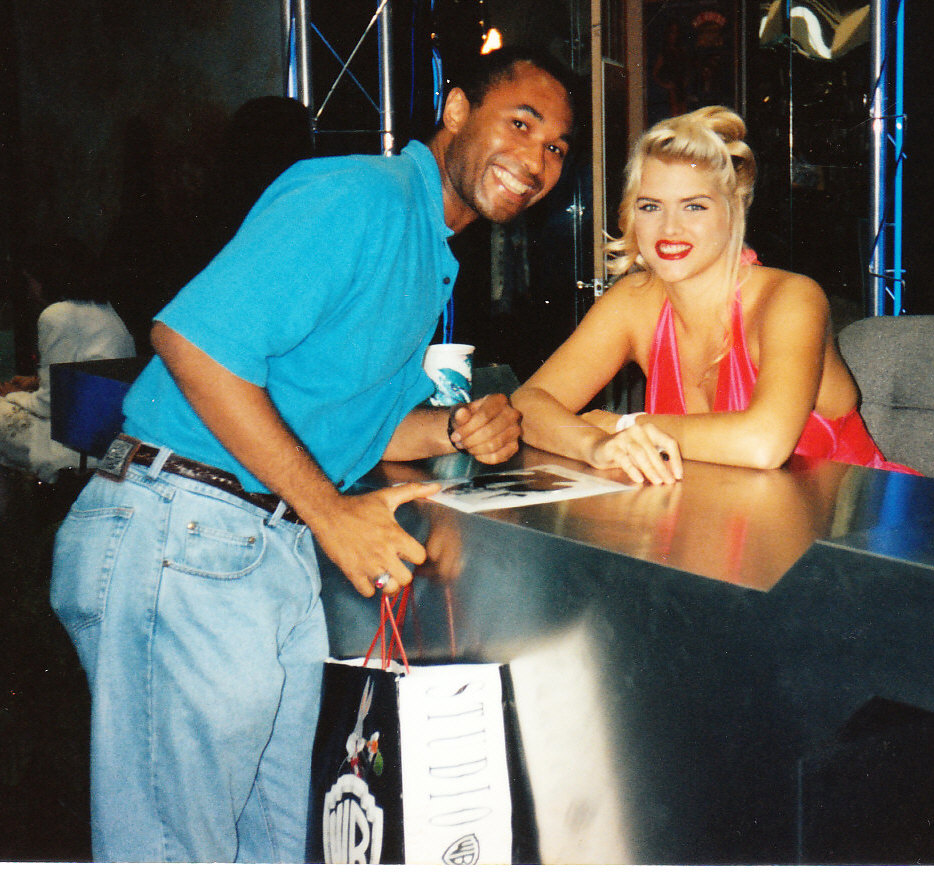 With the late Anna Nicole Smith at the VSDA's