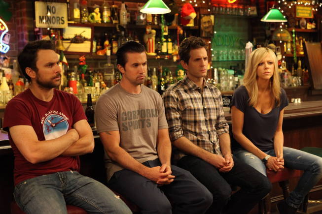 Still of Rob McElhenney, Kaitlin Olson and Glenn Howerton in It's Always Sunny in Philadelphia (2005)