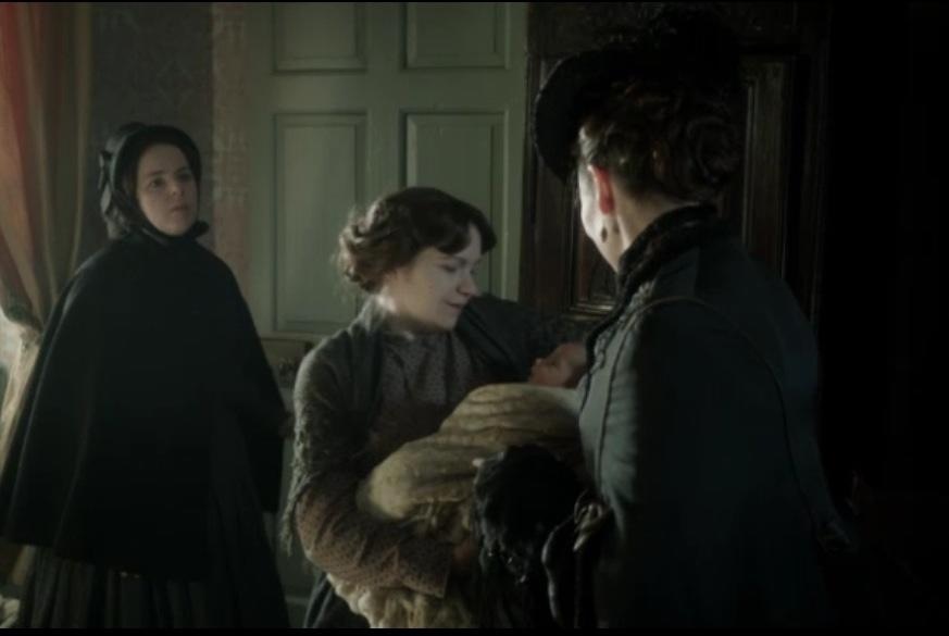 Joanna Jeffrees as the Nursemaid in 'The Suspicions of Mr Whicher' alongside Olivia Colman.
