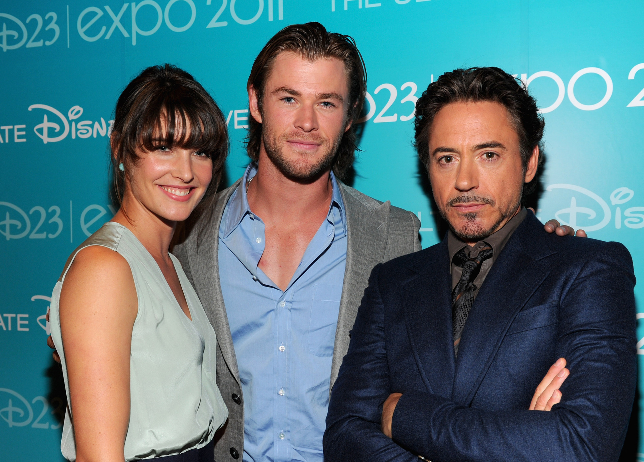 Robert Downey Jr., Cobie Smulders and Chris Hemsworth