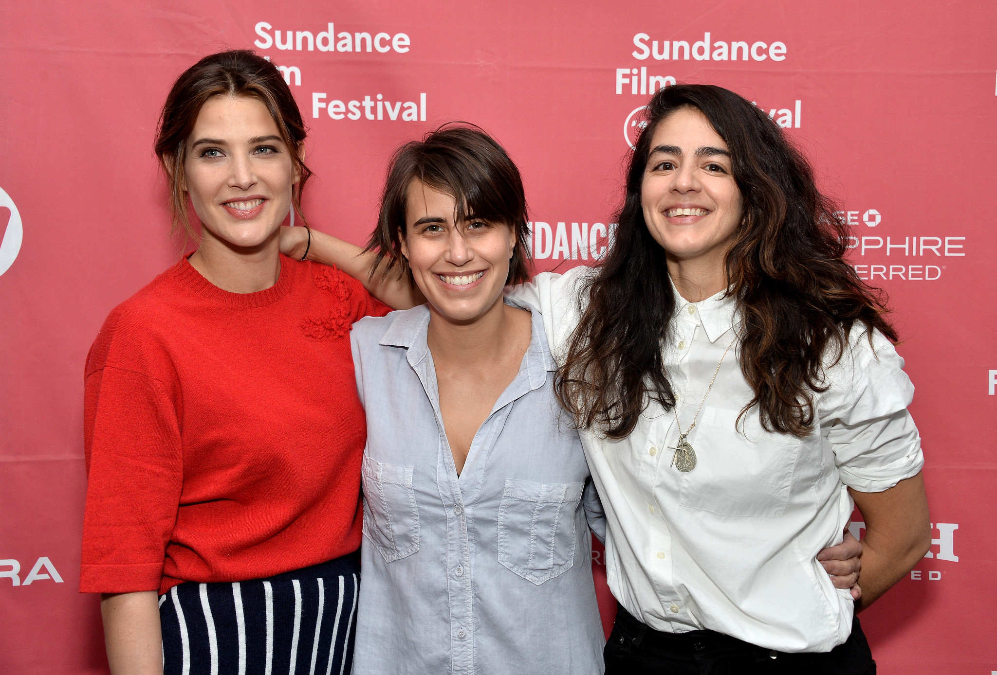Cobie Smulders, Kris Swanberg and Andrea Roa at event of Unexpected (2015)