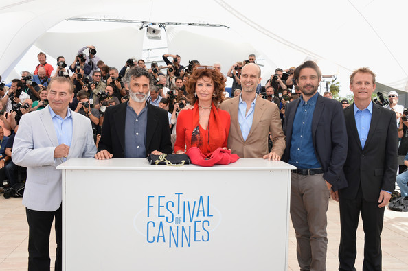 OFFICIAL CANNES PHOTOCALL: (L-R)-Haig Bagerdjian, Enrico lo Versa, Sophia Loren, Edoardo Ponti, Masimillano di Lodovico and William Goodrum.