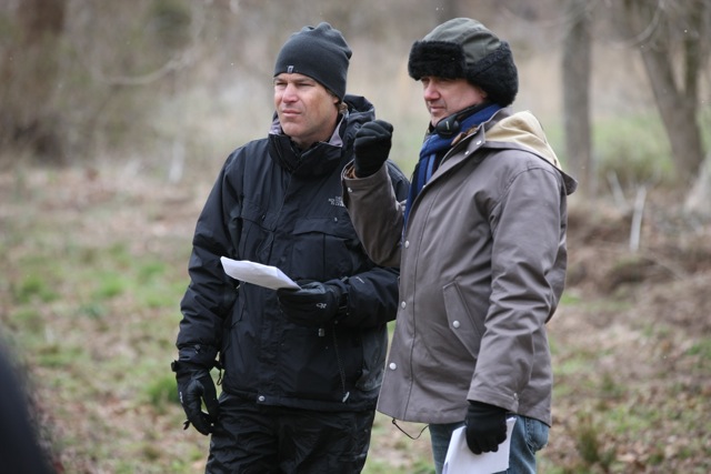 Still of Producer Todd Labarowski and Director David Burris on the set of 