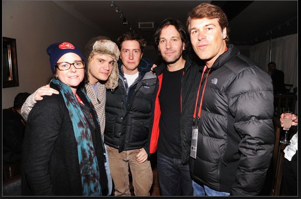 Producer Lisa Muskat, Actor Emile Hirsch, Writer/Director David Gordon Green, Actor Paul Rudd and Producer Todd Labarowski attend the Grey Goose Blue Door 