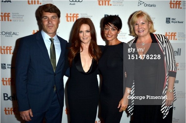 Producer Todd Labarowski, Julianne Moore, Victoria Bousis, and Anne O'Shea attend 