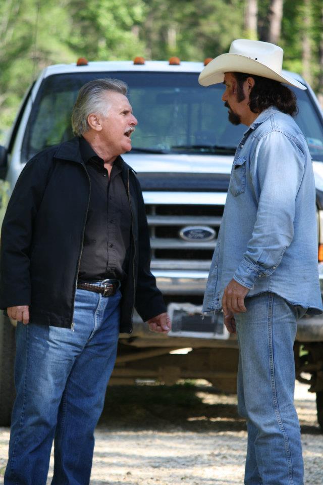 Intense scene in RUGARU with co star Joe Estevez.