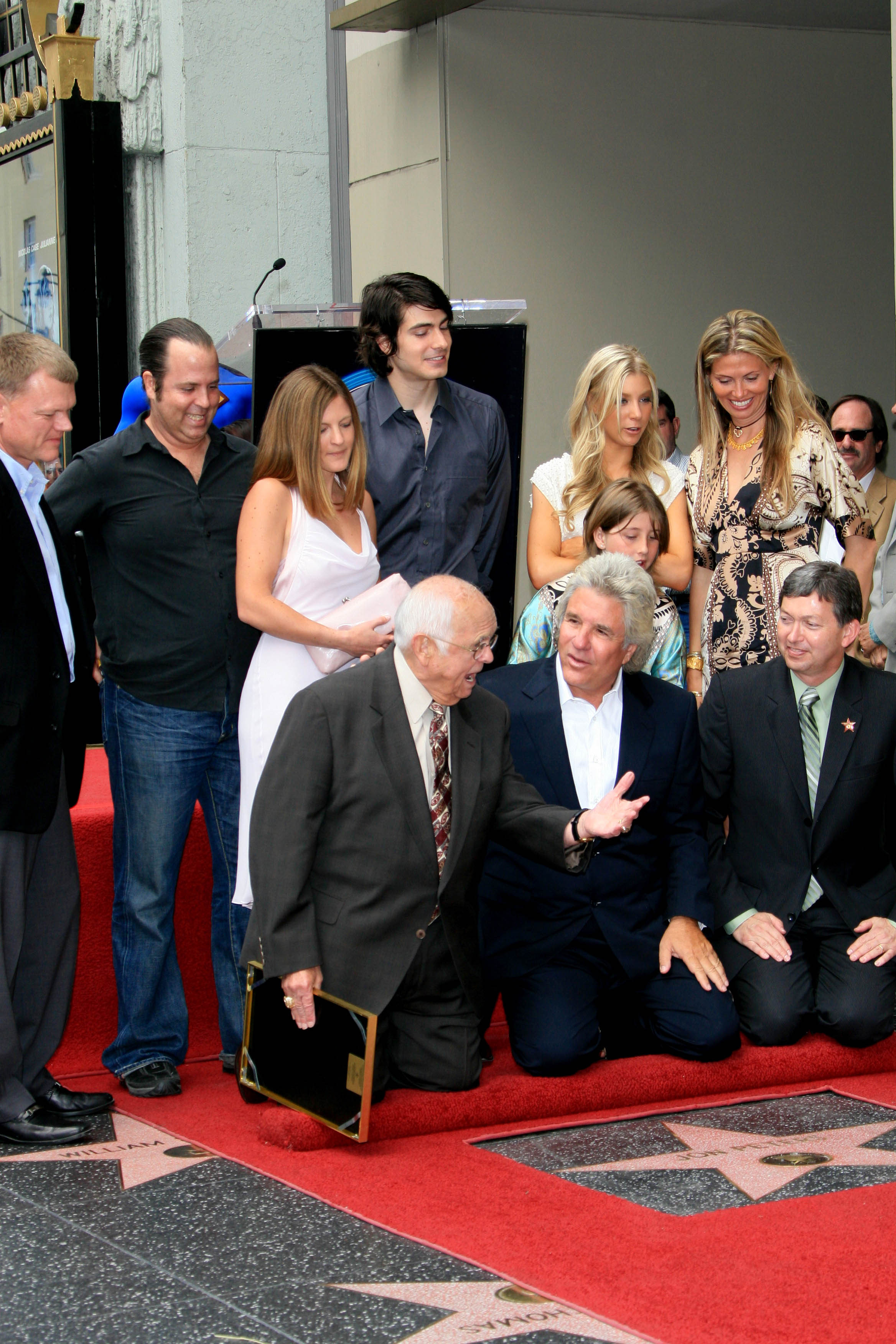 Jon Peters Receives a Star on Walk of Fame with Family - Johnny Grant, Jon Peters, Leron Gubler in the Front, Jon Peters, Christopher Peters, Daniella Peters, Caleigh Peters, Kendyl Peters, Mindy Peters and Brandon Routh