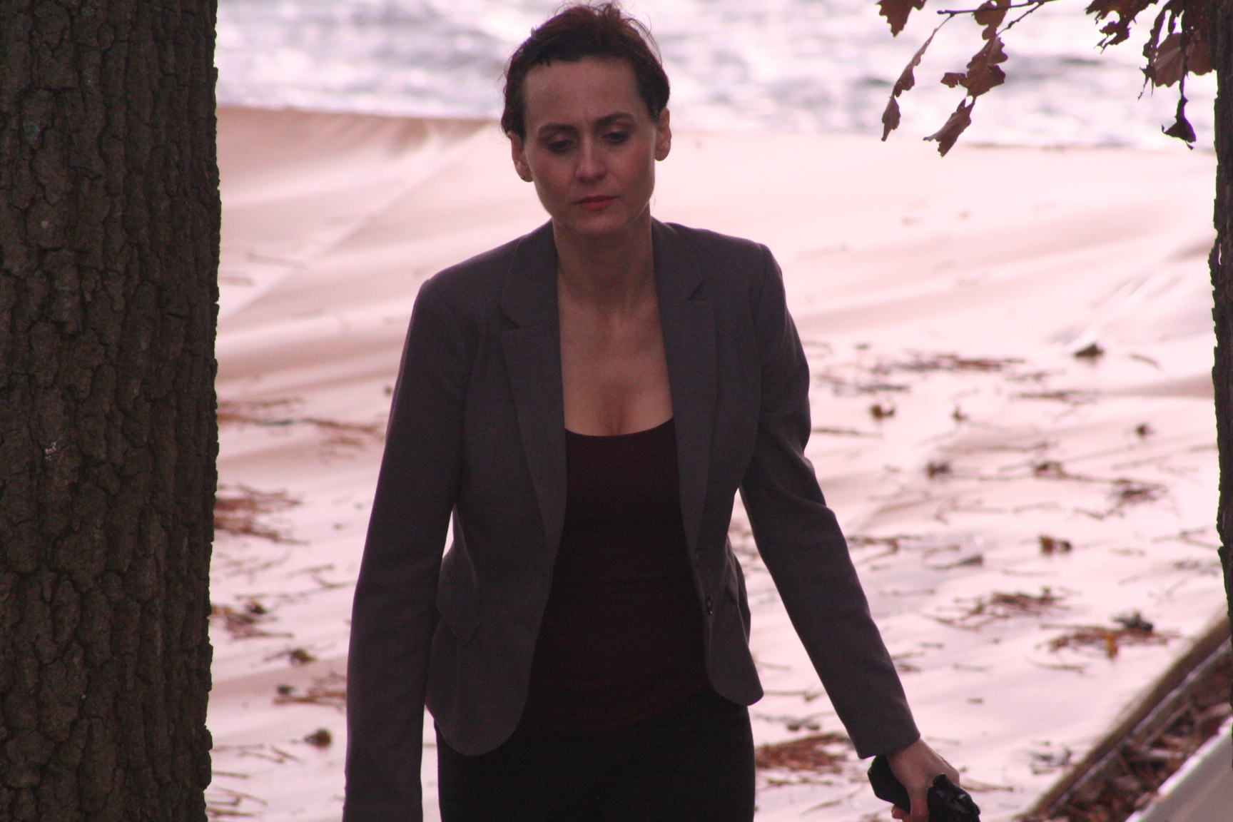 Jeanne Marie Spicuzza as LANA on location of 