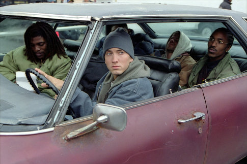 Still of Mekhi Phifer, Eminem, Evan Jones and De'Angelo Wilson in 8 mylia (2002)