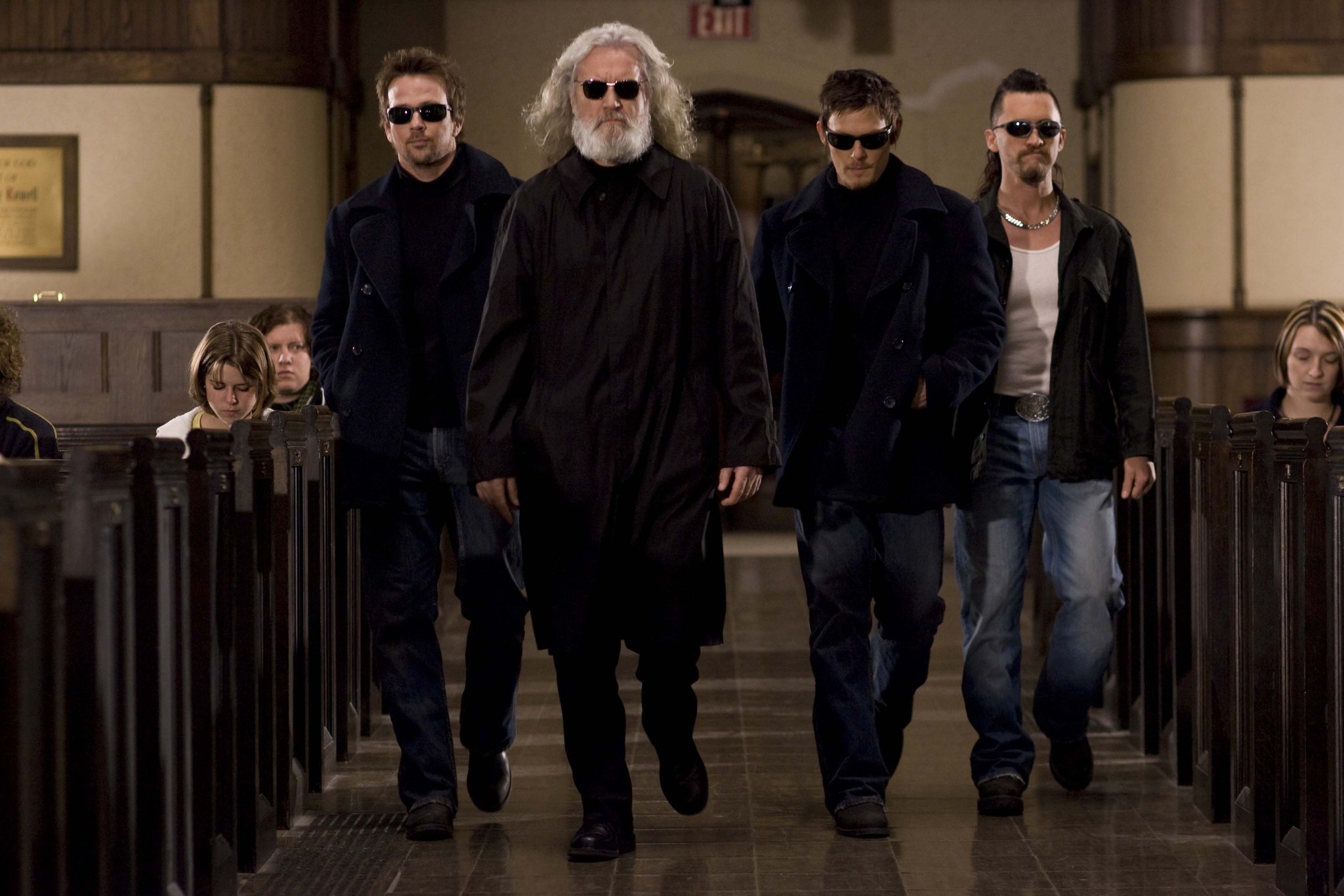 Still of Sean Patrick Flanery, Clifton Collins Jr., Norman Reedus and Billy Connolly in The Boondock Saints II: All Saints Day (2009)