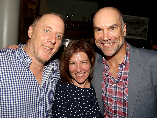 Jay Reiss, Rachel Sheinkin, and Greg Stuhr at the Spelling Bee reunion benefit in honor of Andrea 'Spook' Testani