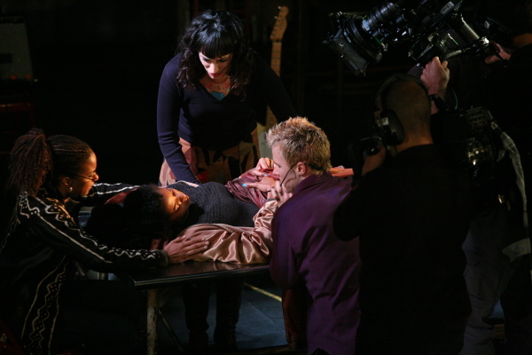 Still of Tracie Thoms and Eden Espinosa in Rent: Filmed Live on Broadway (2008)