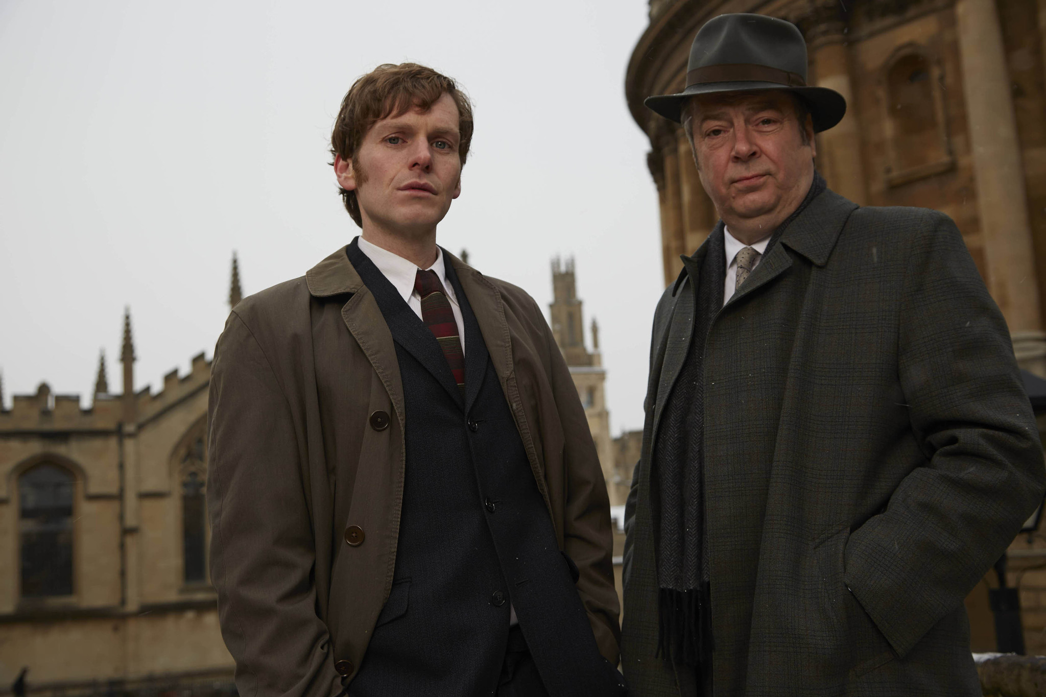 Still of Roger Allam and Shaun Evans in Endeavour (2013)