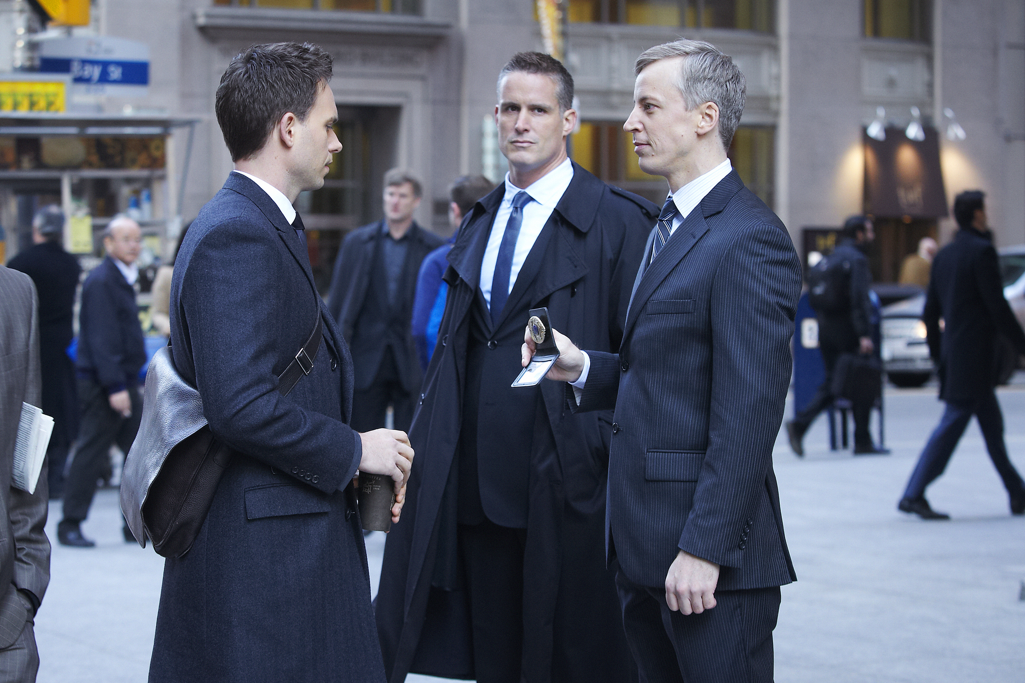 Still of David Christo and Patrick J. Adams in Suits (2011)