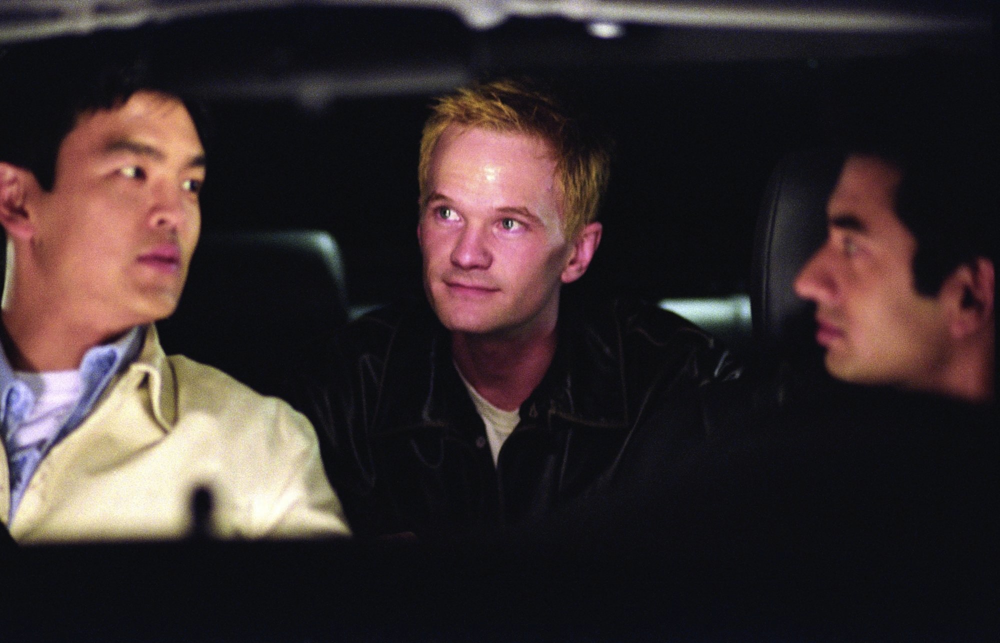 Still of Neil Patrick Harris, John Cho and Kal Penn in Harold & Kumar Go to White Castle (2004)