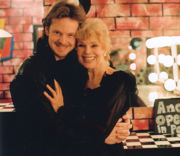 Michael Stever with yet another illustrious, legendary Scream Queen, Betsy Palmer!