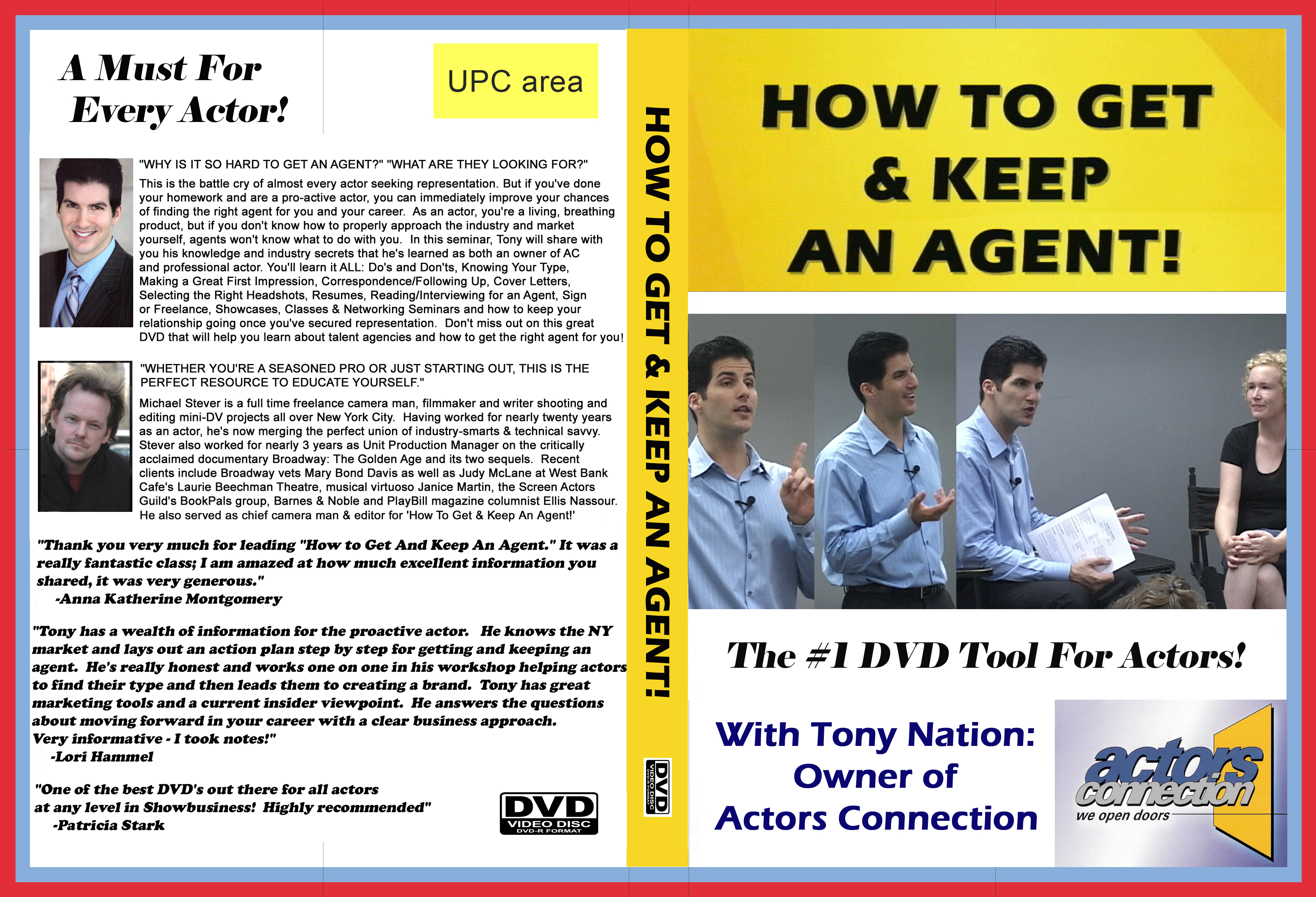 DVD Cover Design For 'How To Get And Keep An Agent.'