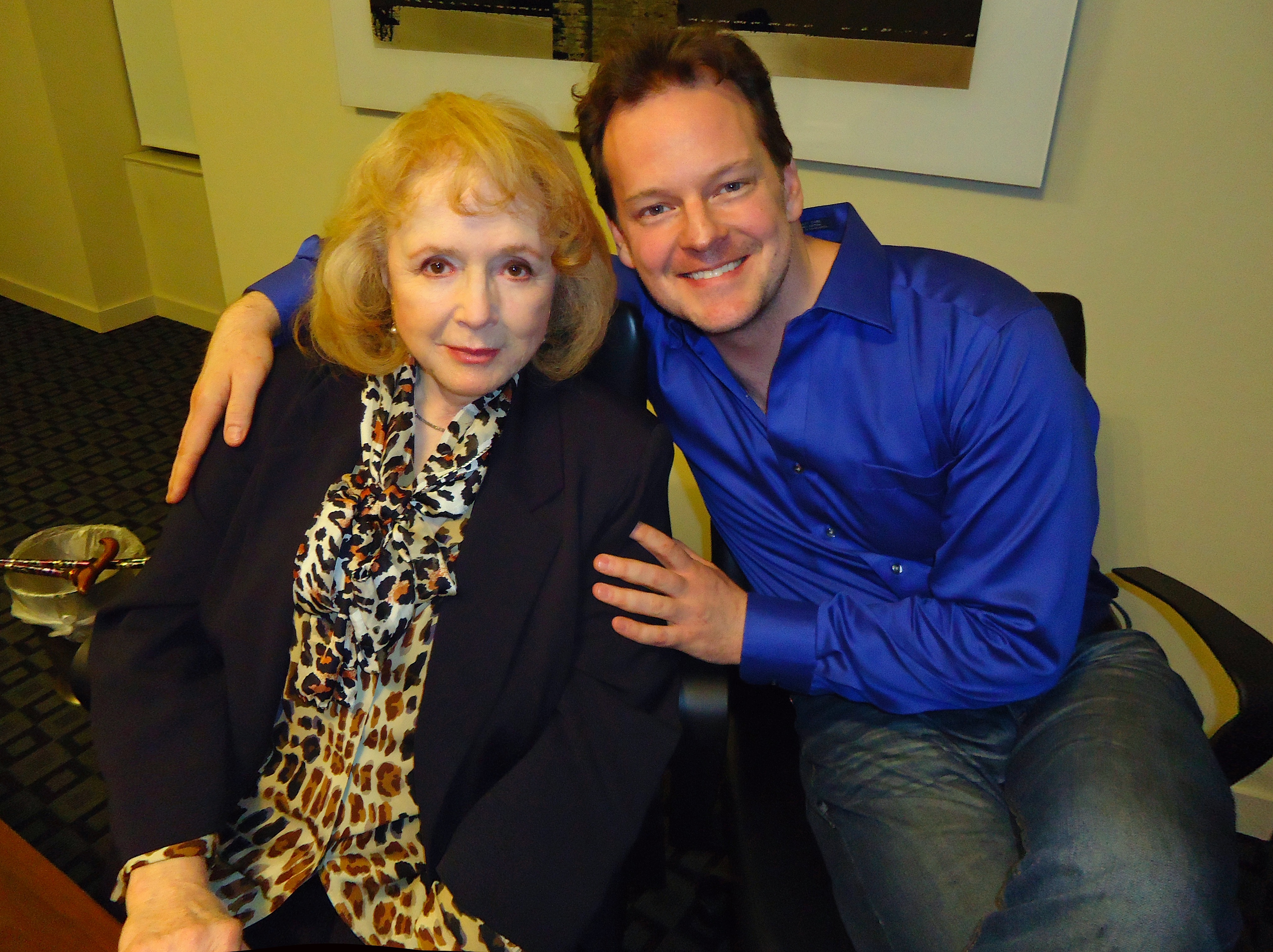 Michael Stever & Piper Laurie on the set of Stever's mini-doc,'Resurrecting Carrie!'