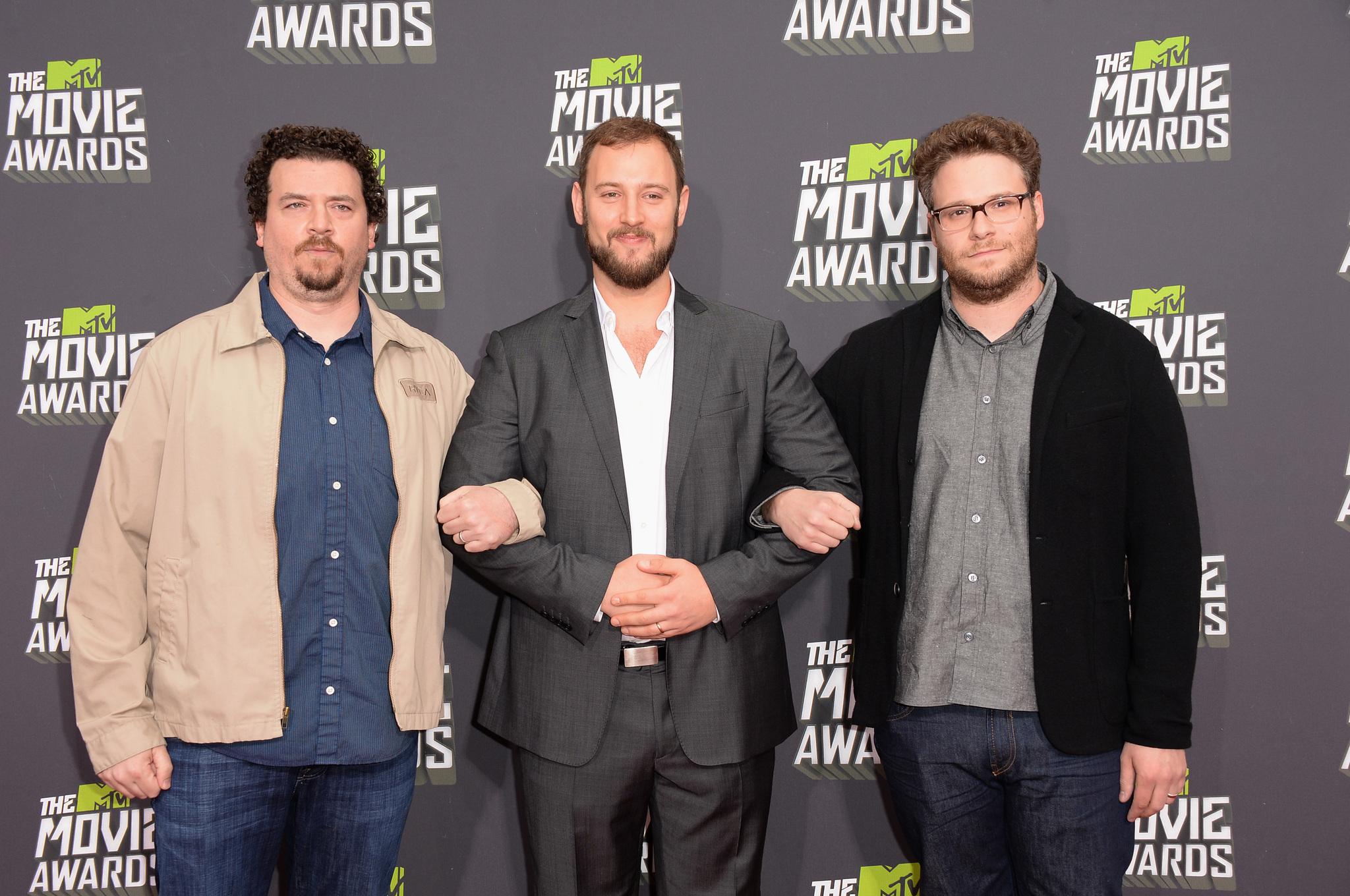 Seth Rogen, Danny McBride and Evan Goldberg at event of 2013 MTV Movie Awards (2013)
