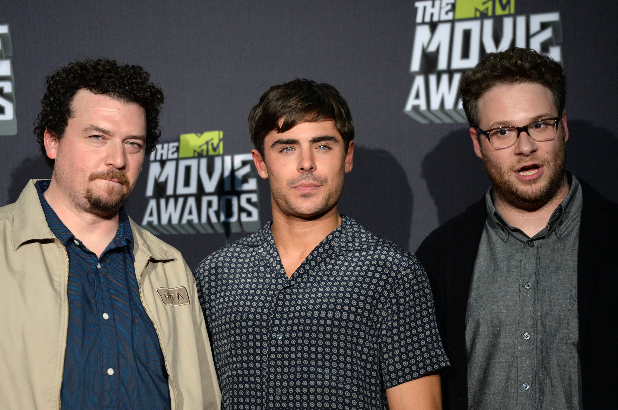 Seth Rogen, Danny McBride and Zac Efron at event of 2013 MTV Movie Awards (2013)