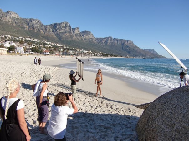 Heidi Albertsen on a photoshoot in Cape Town, South Africa.