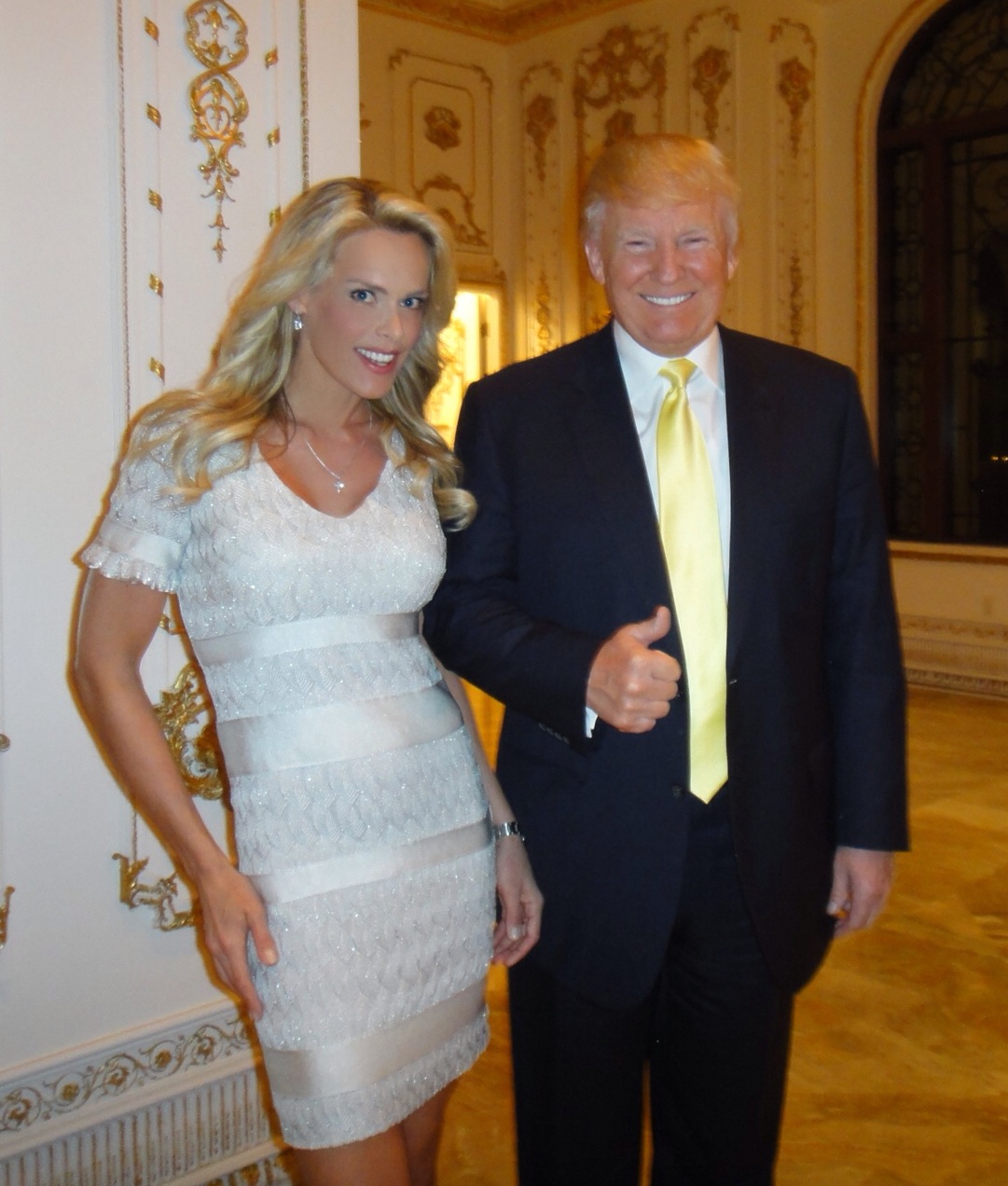 Heidi Albertsen poses with Donald Trump at the Mar-a-Lago in Palm Beach, Florida in January, 2014.