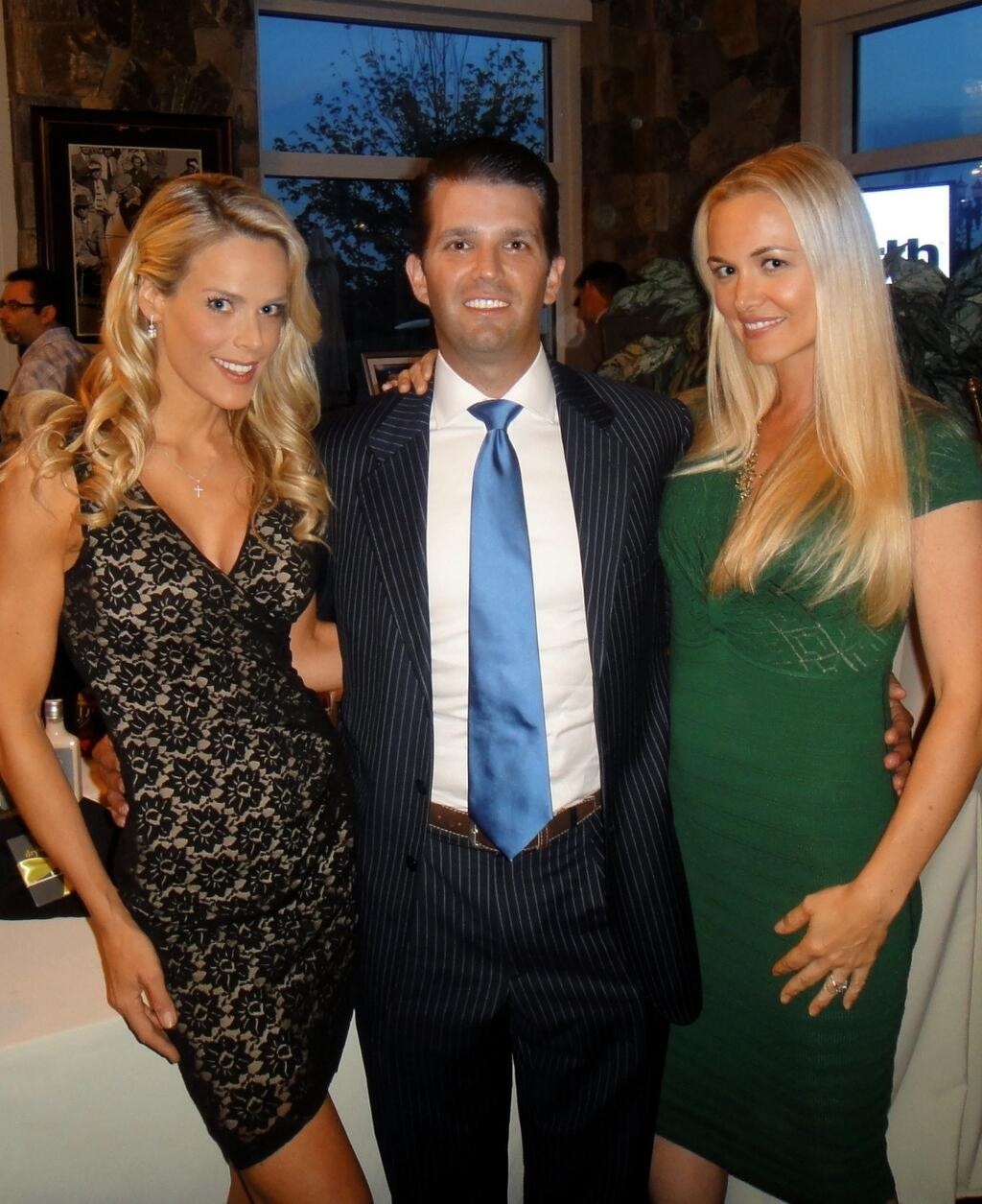 Heidi Albertsen, Donald J. Trump Jr. and Vanessa Trump attending Eric Trump's foundation's annual event benefitting St. Jude pediatric cancer research at Trump National Golf Club in Briarcliff, New York, in September 2013.