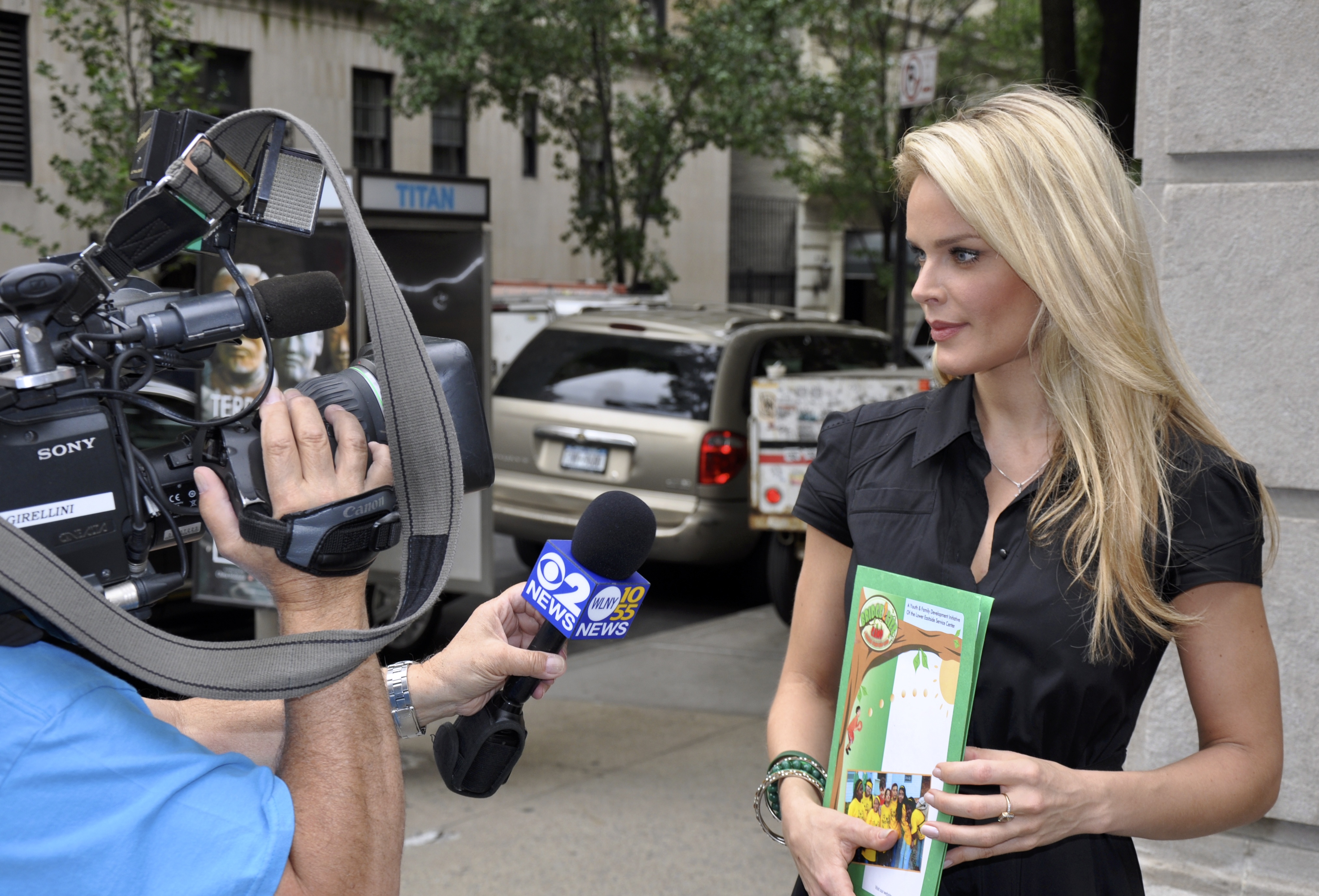 Heidi Albertsen interviewed in Manhattan, New York, 2012 at a fundraiser for the Lower Eastside Service Center's Bridge2Life camp benefitting the needs of children from families who are in recovery.