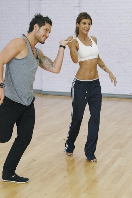 Still of Elisabetta Canalis and Val Chmerkovskiy in Dancing with the Stars (2005)