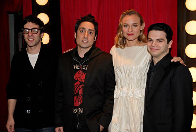 Samm Levine, B.J. Novak, Diane Kruger and Omar Doom at event of Negarbingi sunsnukiai (2009)