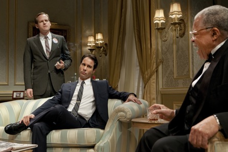 Corey Brill, Eric McCormack and James Earl Jones in 2012's Gore Vidal's The Best Man at the Schoenfeld Theatre on Broadway.