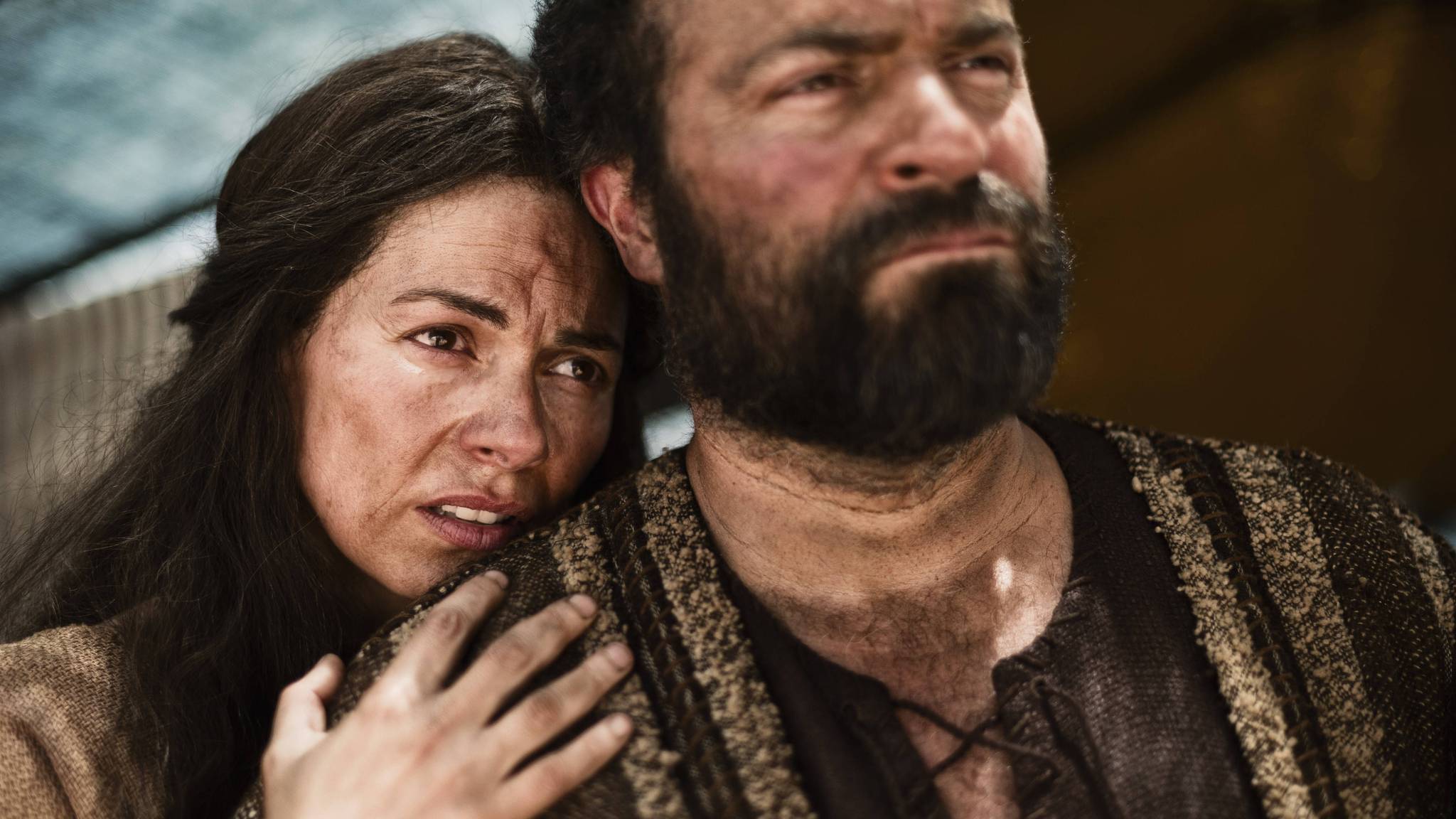 Still of Josephine Butler and Gary Oliver in The Bible (2013)