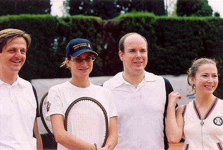 Agata Gotova (right) with Prince Albert of Monaco (2nd from right)