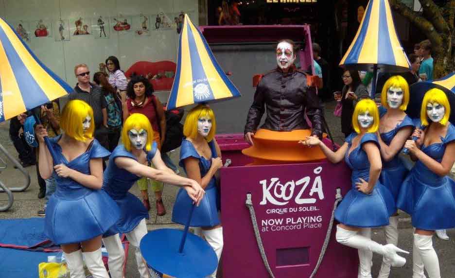 Peter as the Jack in the Box for Kooza promotion
