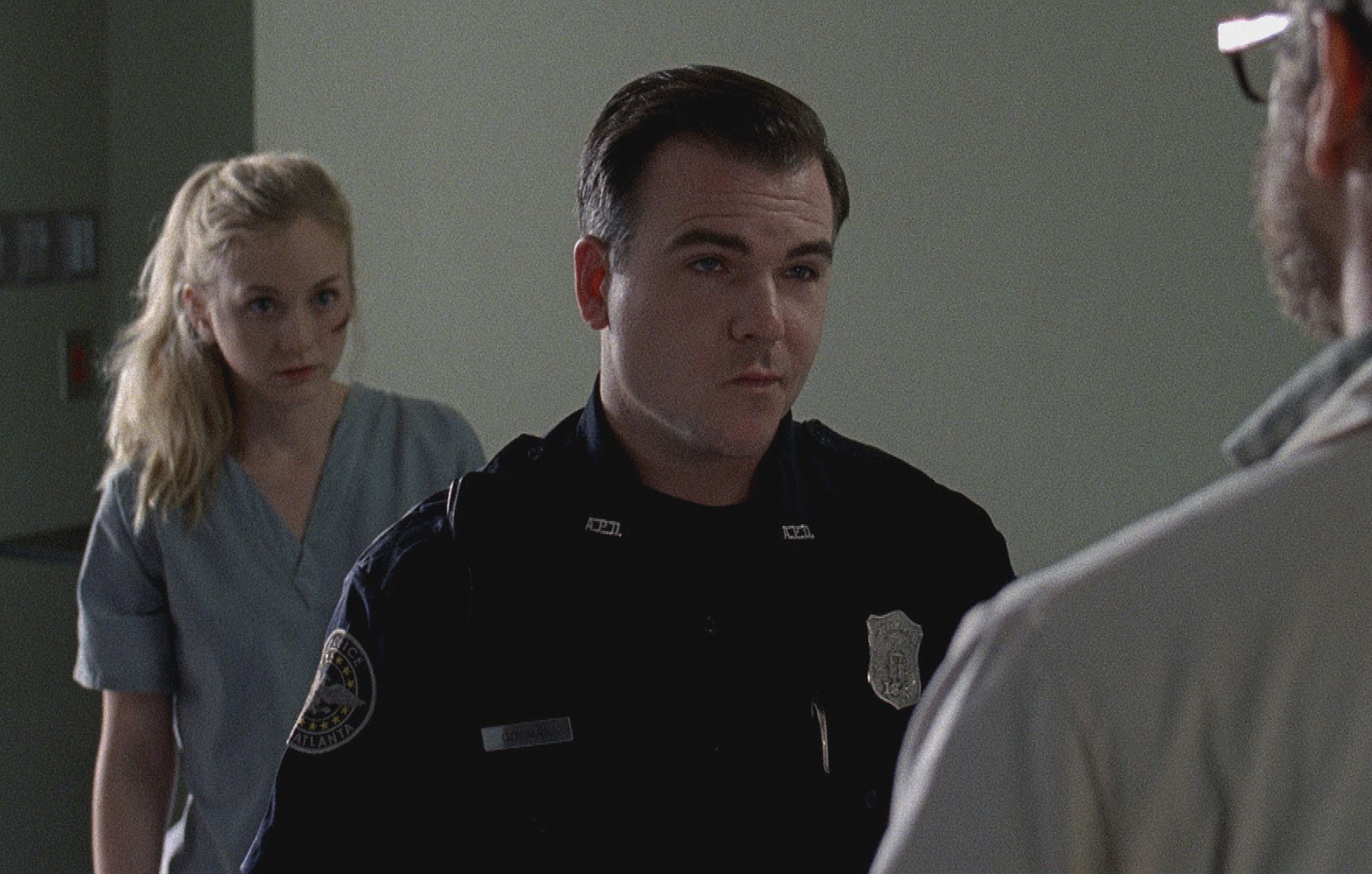Cullen Moss, as the not-so-nice Gorman (Erik Jensen and Emily Kinney), on The Walking Dead.