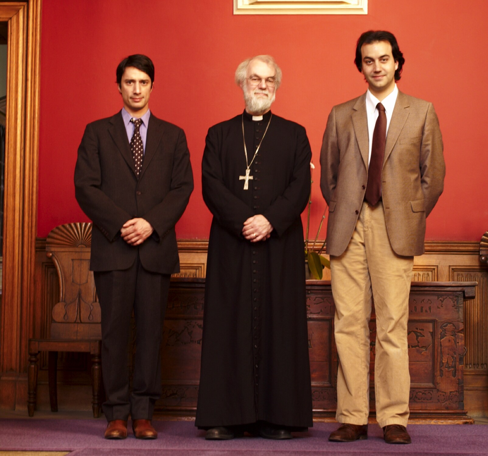 Directors Gedeon Naudet, Jules Naudet; with Archbishop of Canterbury Rowan A. Williams.