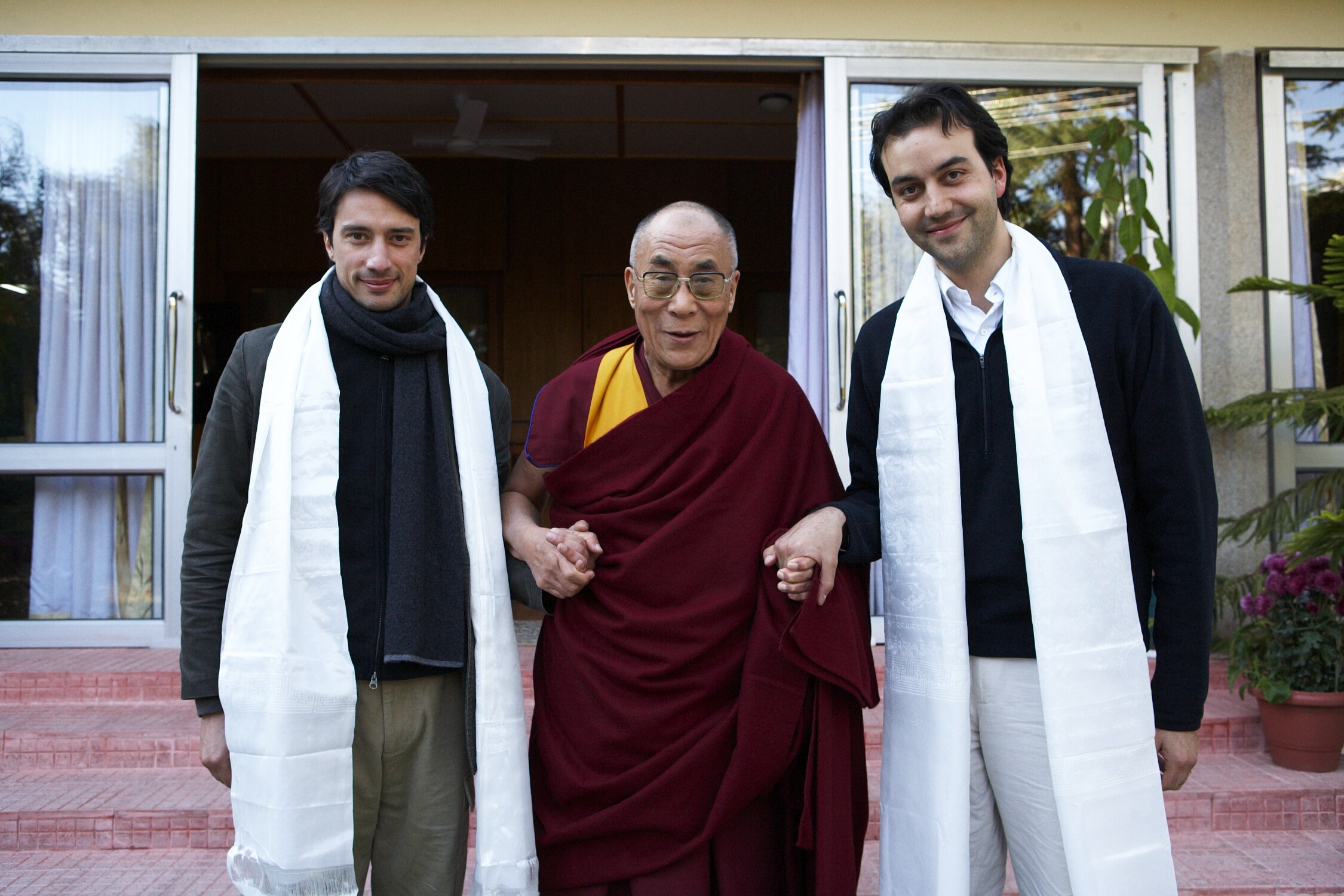Jules Naudet, Gedeon Naudet and his holiness The Dalai Lama (Tenzin Gyatso) Dharamsala, India 2007