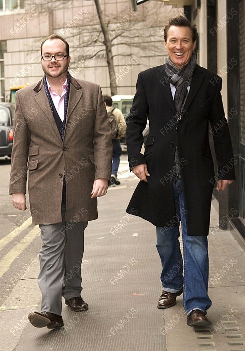 Jonathan Sothcott and Martin Kemp leaving The Ivy restaurant in London, March 2009