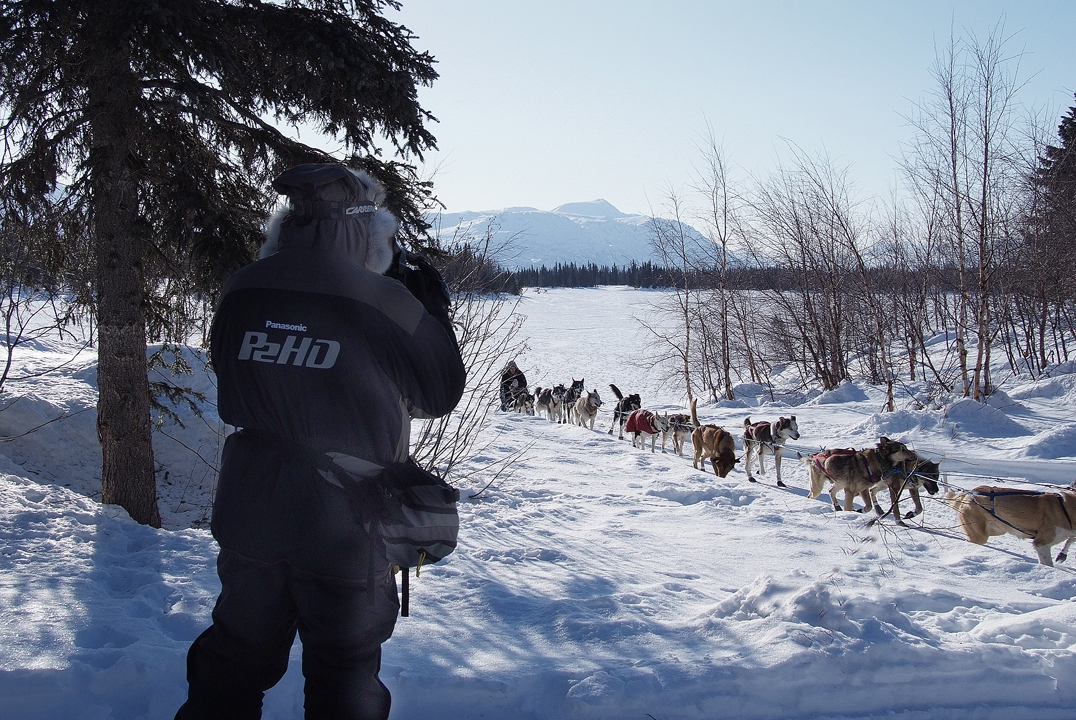 Michael Caporale on the Iditarod Trail for Panasonic.