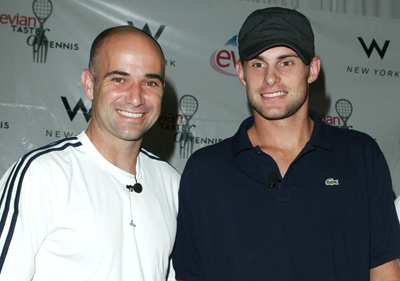 Andre Agassi and Andy Roddick