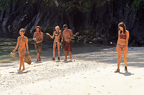 Still of Rob Mariano, Parvati Shallow and Courtney Yates in Survivor (2000)