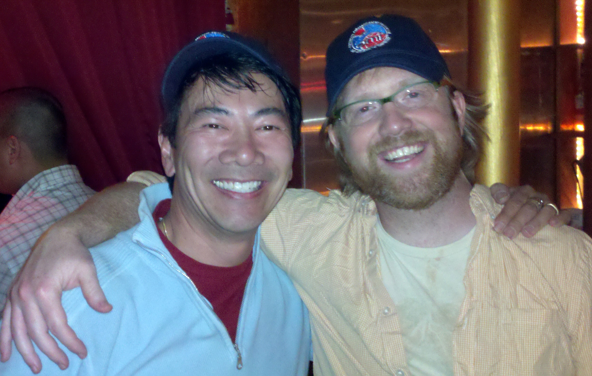 Ptolemy Slocum and Craig Lew at the Rock Jocks Wrap Party