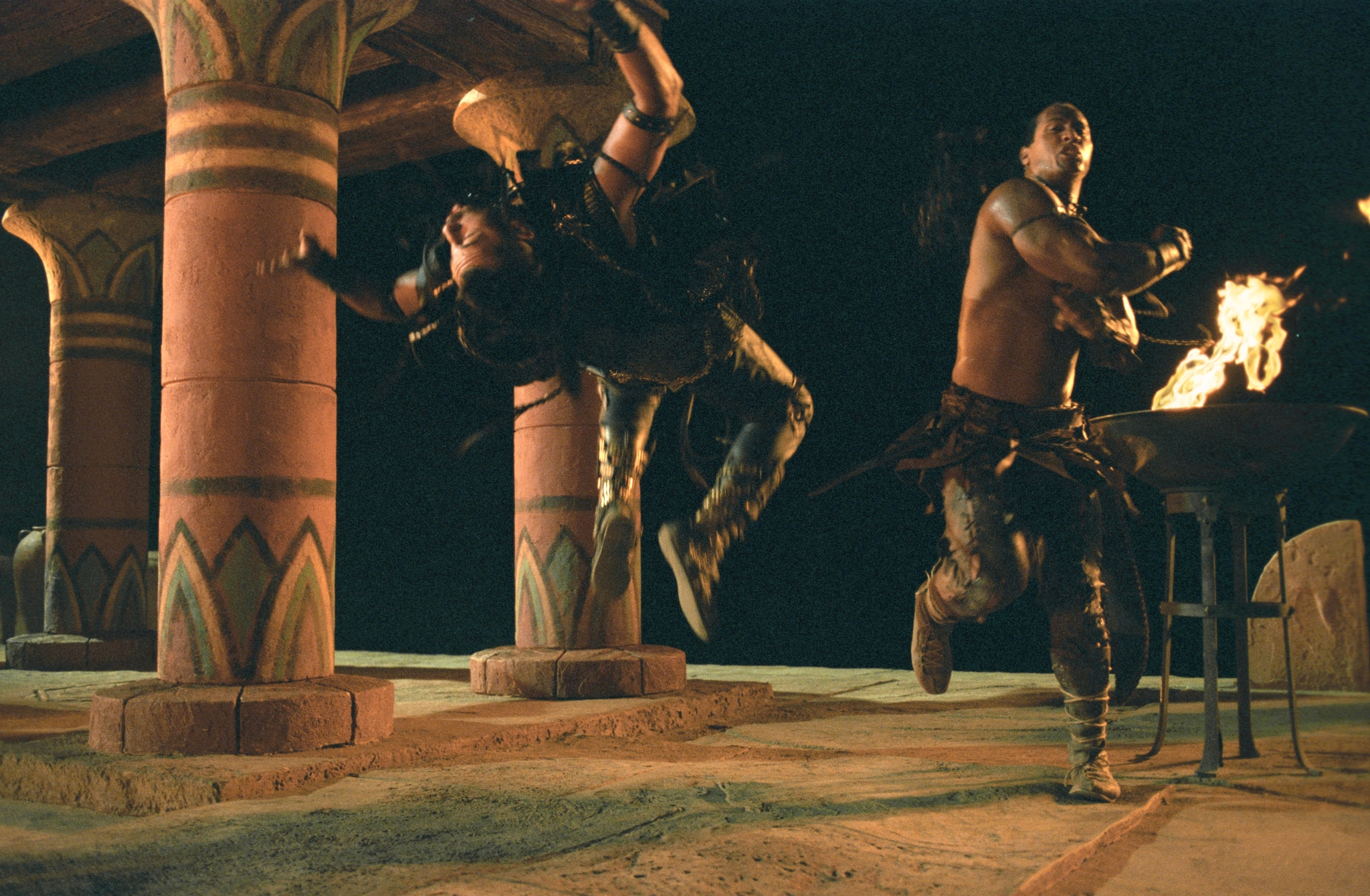 Still of Steven Brand and Dwayne Johnson in The Scorpion King (2002)