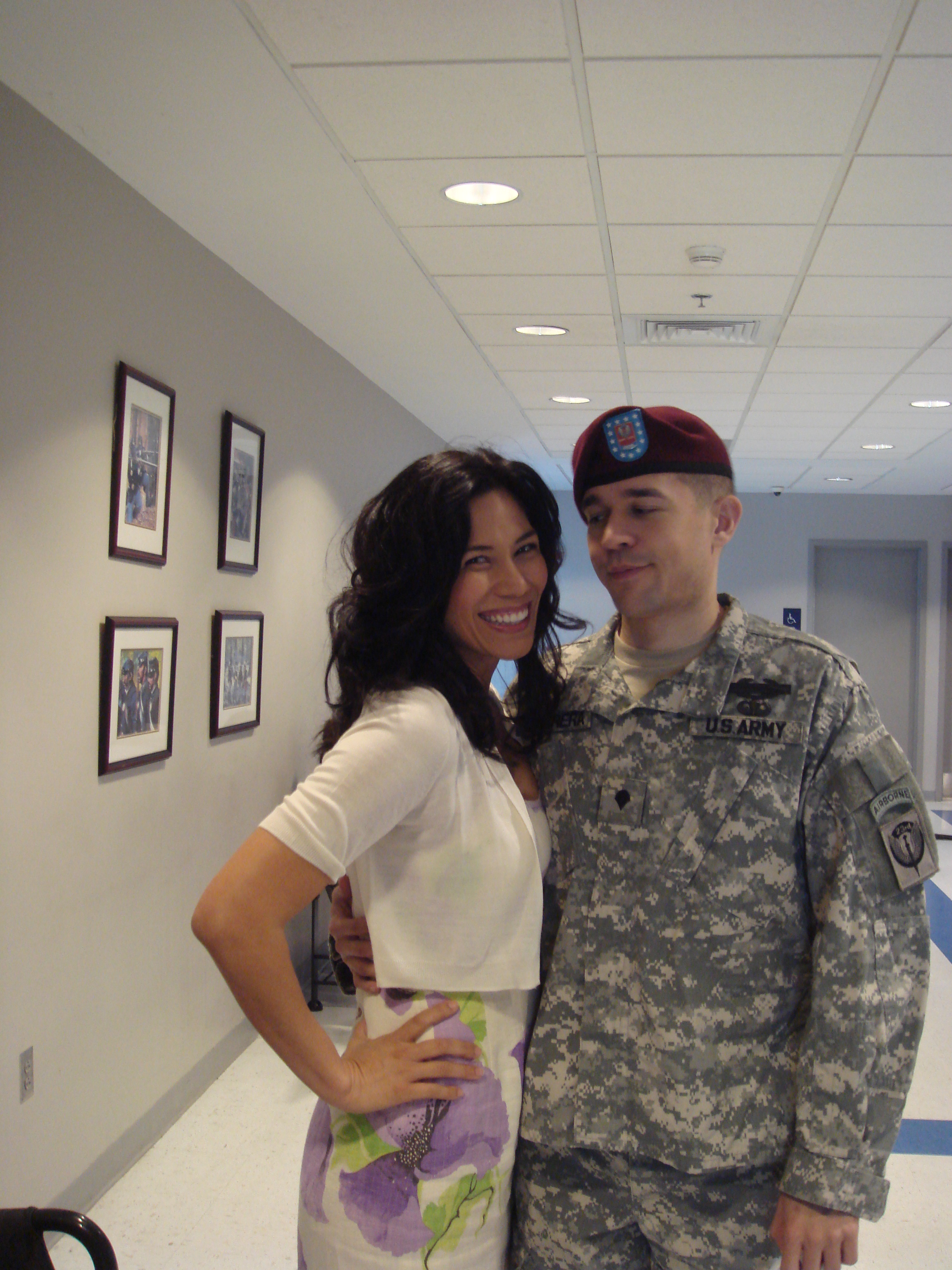 On the set of Army Wives