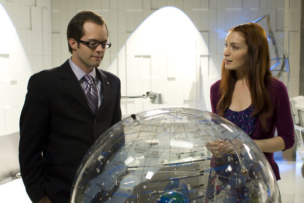 Still of Neil Grayston and Felicia Day in Eureka (2006)